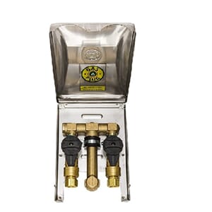 Terrasseuttak. Rustfritt stål. 2 uttak